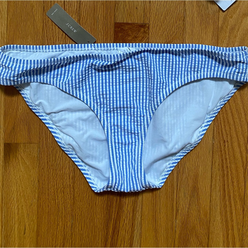 J.Crew seersucker bikini bottoms